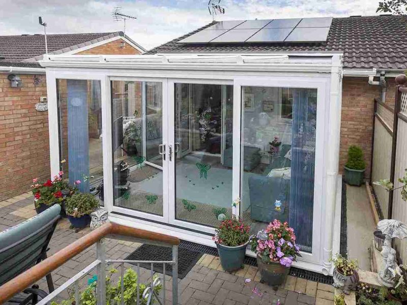 white upvc doors for conservatory