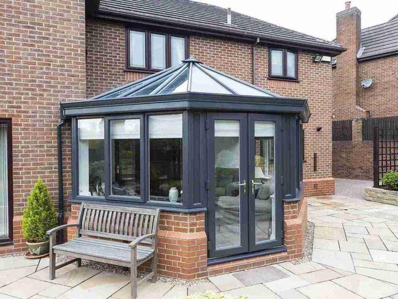 Grey uPVC patio doors in Wimborne.