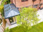 conservatory with glass roof panels