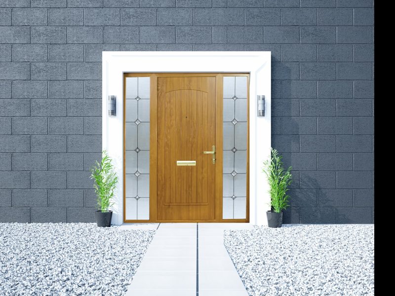 Wooden Palladio composite door in Dorset.