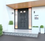 Black Palladio door for a home in Dorset.